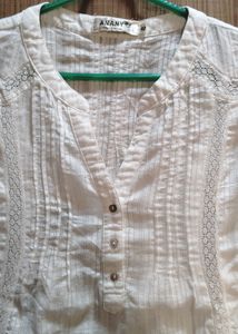 Casual Stylish Sleevless White Top