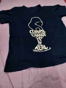 Navy Blue Printed T-Shirt