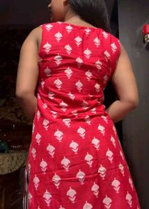 Red Printed Dress