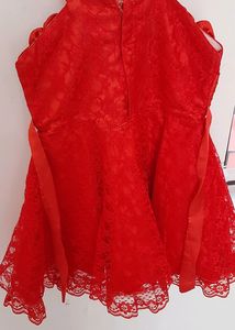 Party wear Red Frock for Kid Girls