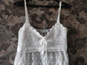 Lace Crochet Y2k Vintage Layered Net Top/ Dress