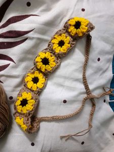 Sunflower Crochet Headband