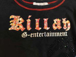 Black studded Y2k Fitted Top