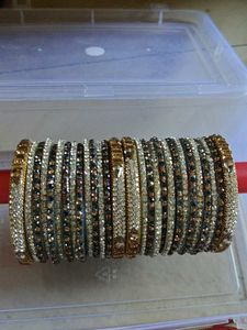 Bangle Set with Rhinestones