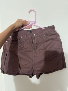 Brown Denim Shorts - H&amp;M
