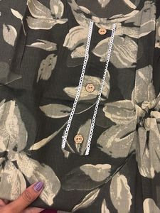 Floral Print Women&#39;s Kurta