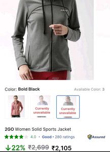 🦑2GO Grey Zip-Up Hoodie