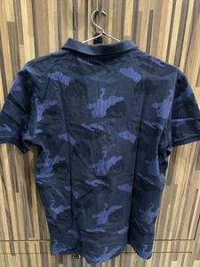 Stylish Camo Print Polo T-Shirt