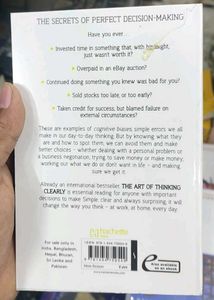 The Art of Thinking Clearly Book (BRAND NEW)