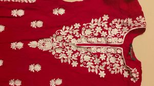 Pink Embroidered Kurti
