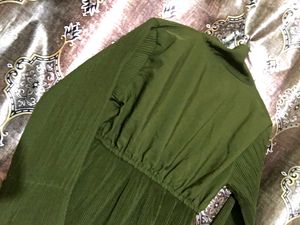 Olive Green Crop Top