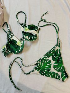 Tropical Print Bikini Set