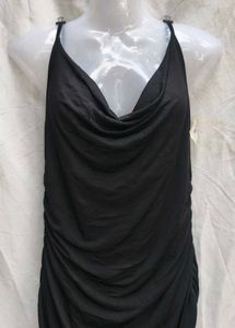 I. Chic Black Midi Bodycon Dress