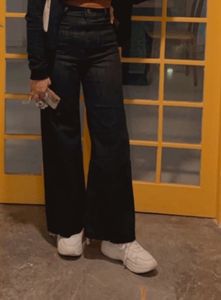 ZARA Wide leg black jeans