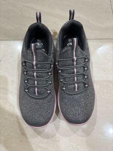 Athletic Works Gray & Pink Slip-On Sneakers