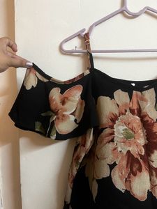 Off Shoulder Floral Print Top