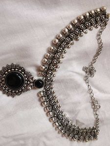 Oxidized Silver Necklace