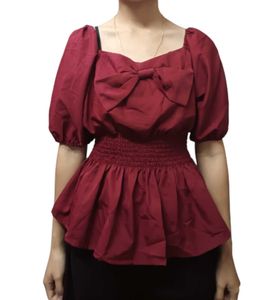 Maroon Bow Top