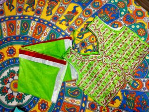 Heavy Green Lahanga Choli Set