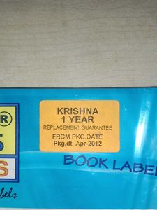 Krishna Themed School Labels (Pack Of 15 Sheets)