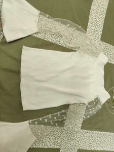 White Top w/ Mesh Sleeves