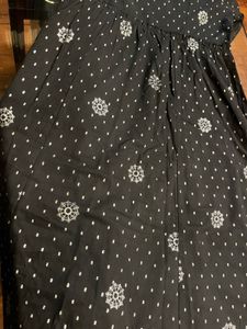 Black &amp; White Embroidered Dress