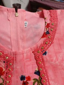 Pink Floral Kurti with Leggings