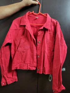 Red Jacket With Free Black Top