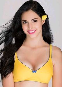 Non-Wired Non-Padded Everyday Bra In Yellow