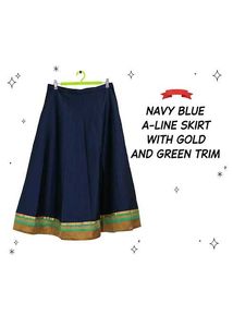 Sleeveless Embellished Tunic With Navy blue a line