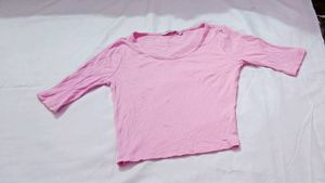 Cute Pink Ribbed Top