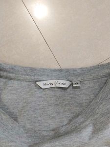 Gray Long Sleeve Top