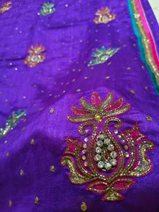 Daimond Work New Saree With Blouse Piece