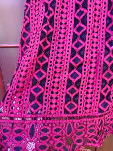 Pink &amp; Black Midi Dress
