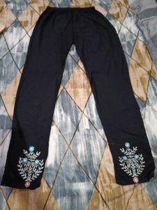 Elegent Black Kurti Pant With Dupatta