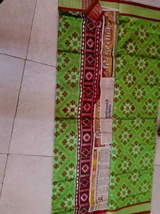 sambalpuri print saree with pata blouse piece