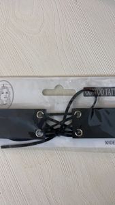 Black Lace-Up Choker