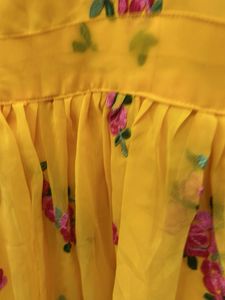 Yellow Floral Top/short Dress