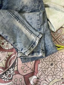 Distressed Faded Blue jeans