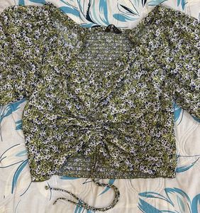 Floral Puff Sleeve Top