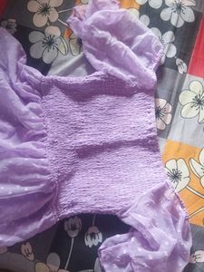 Lavender Swiss Dot Dress
