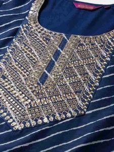 Elegant Striped Kurti Set