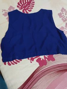 Royal Blue Sleeveless Blouse