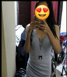 Elegant Grey Midi Dress
