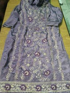 Embroidered salwar kameez with dupatta