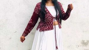 Women maroon colour koti