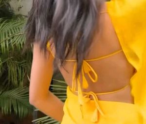 Silk Backless Strappy Padded Blouse