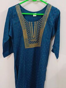Embroidered Blue Kurta