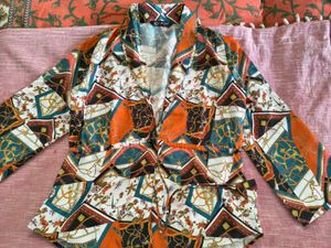 Print Snitched waist top