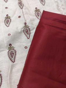 Cotton Khadi Dress Material Full Set